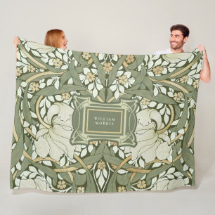 William Morris Pimpernel Vintage Pattern Fleece Blanket
