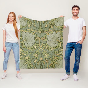William Morris Pimpernel Vintage Pattern Fleece Blanket