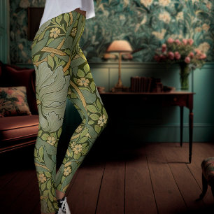 Women s William Morris Leggings Tights Zazzle AU