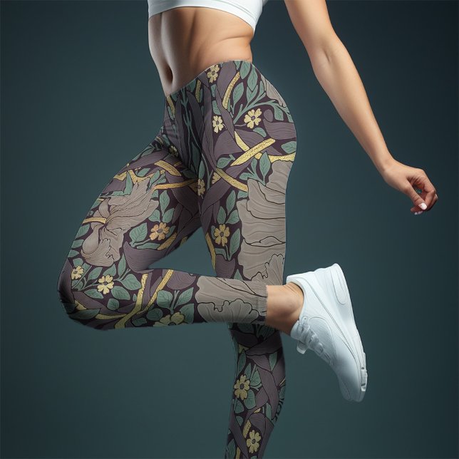 William Morris Pimpernel Vintage Pattern Leggings (Creator Uploaded)