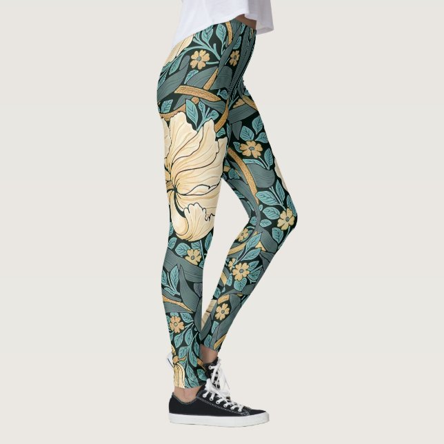 William Morris Pimpernel Vintage Pattern Leggings (Right)