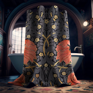William Morris Pimpernel Vintage Pattern Shower Cu Curtain