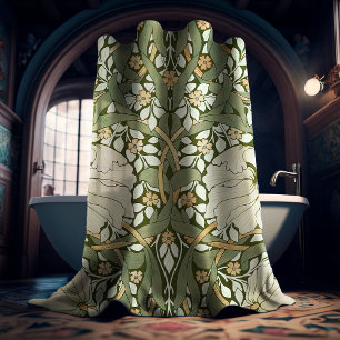 William Morris Pimpernel Vintage Pattern Shower Cu Curtain