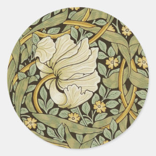 William Morris Pimpernel Vintage Pre-Raphaelite Classic Round Sticker