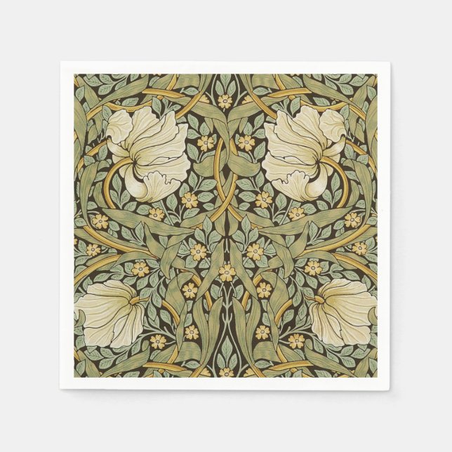 William Morris Pimpernel Vintage Pre-Raphaelite Napkin (Front)