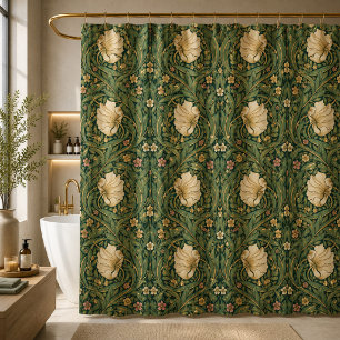 William Morris Pimpernel Vintage Pre-Raphaelite Shower Curtain