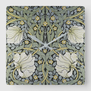 William Morris - Pimpernel Wallpaper Design Square Wall Clock