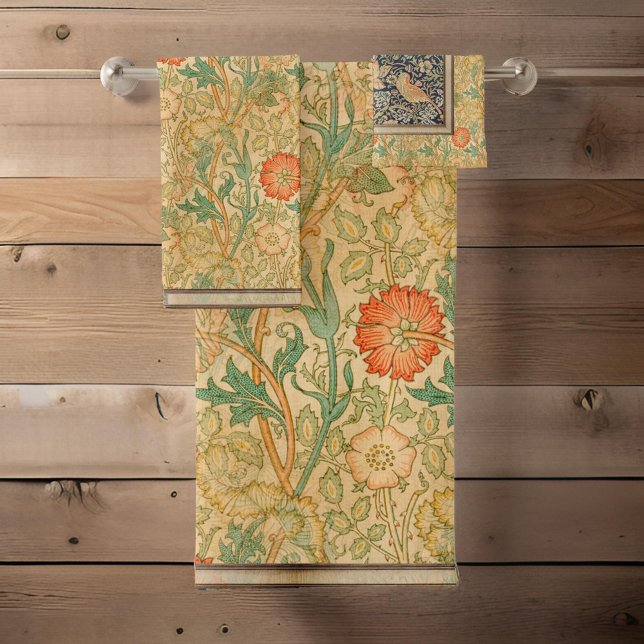 William * Morris Pink and Rose 1896 | Bath Towel Set (Creator Uploaded)