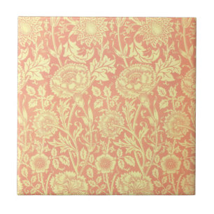 William Morris Pink and Rose Design Tile