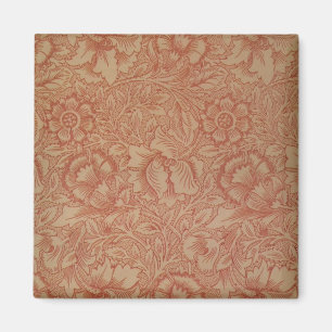 William Morris Pink Poppy Flower Floral Magnet