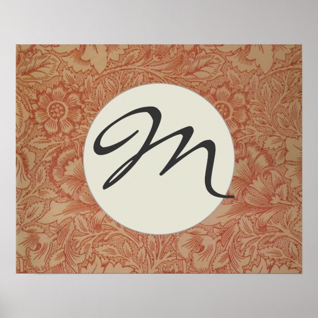 William Morris Pink Poppy Flower Floral Poster (Front)