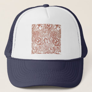 William Morris Pink Poppy Flower Floral Trucker Hat