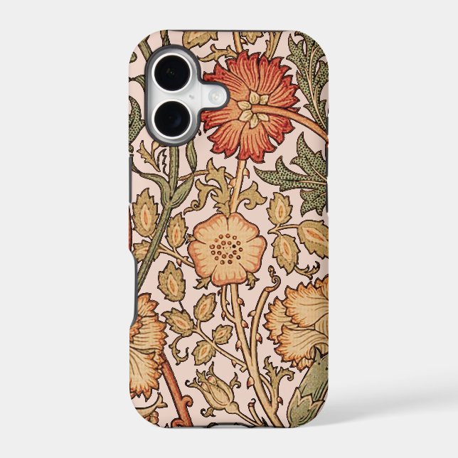 William Morris Pink Rose Flower Wallpaper Pattern (Back)