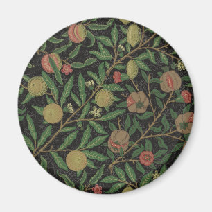 William Morris Pomegranate Black Floral Design Magnet