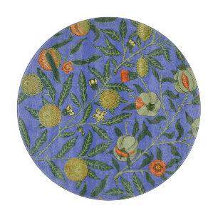 William Morris Pomegranate Blue Colourful Wallpape Cutting Board