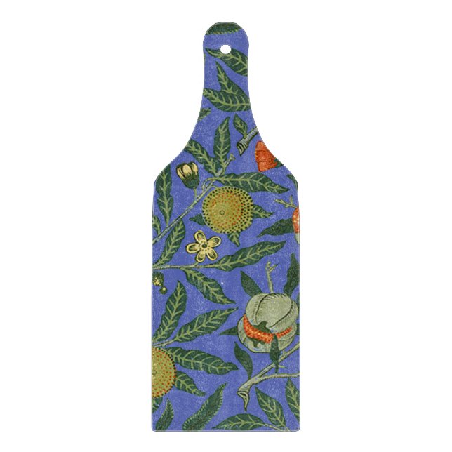 William Morris Pomegranate Blue Colourful Wallpape Cutting Board (Front)