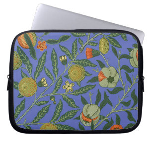 William Morris Pomegranate Blue Colourful Wallpape Laptop Sleeve