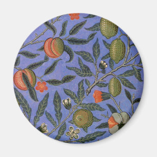 William Morris Pomegranate Blue Colourful Wallpape Magnet