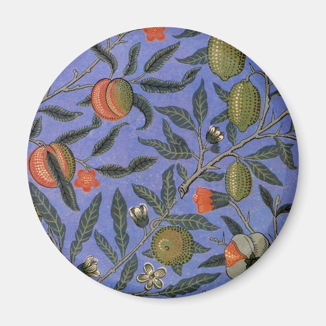 William Morris Pomegranate Blue Colourful Wallpape Magnet (Front)