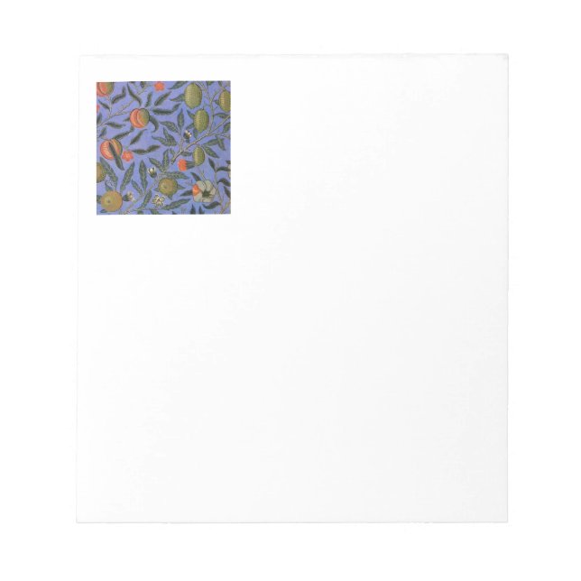 William Morris Pomegranate Blue Colourful Wallpape Notepad (Front)