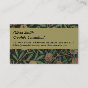 William Morris Pomegranate Classic Fruit Business Card