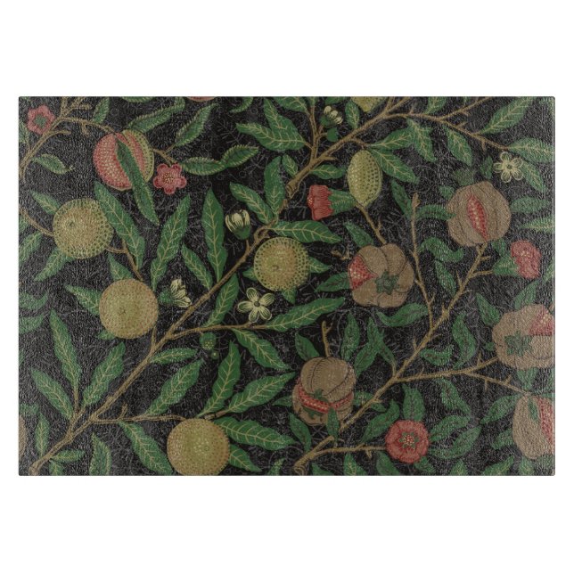 William Morris Pomegranate Classic Fruit Cutting Board (Front)