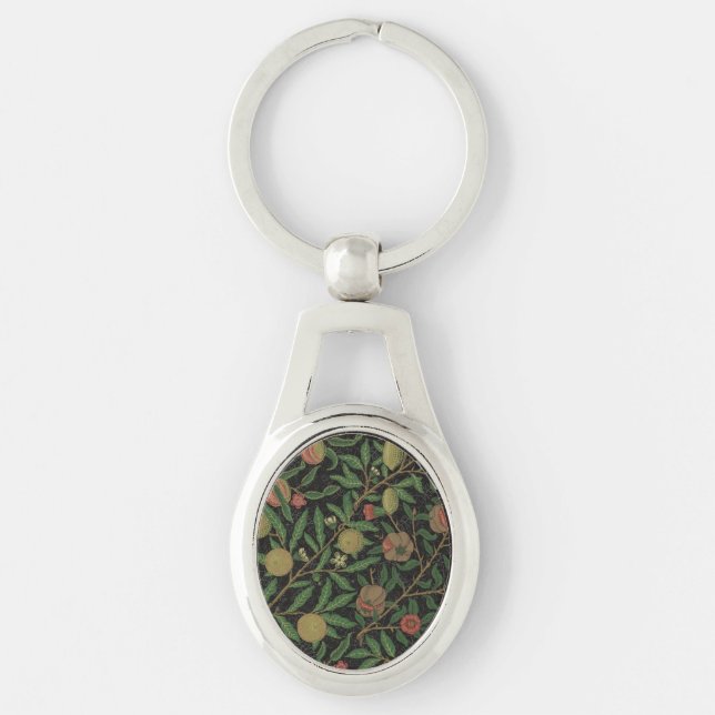 William Morris Pomegranate Classic Fruit Key Ring (Front)