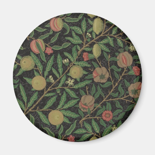 William Morris Pomegranate Classic Fruit Magnet (Front)