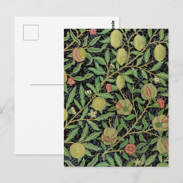 William Morris Pomegranate Classic Fruit Postcard (Front/Back)