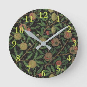 William Morris Pomegranate Classic Fruit Round Clock
