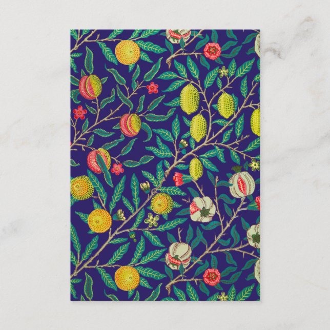 William Morris Pomegranate In Navy Enclosure Card (Front)