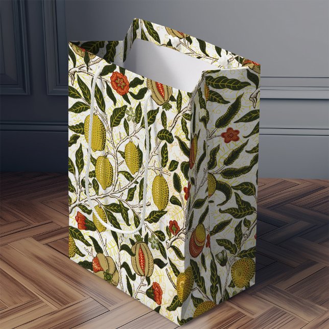 William Morris Pomegranate Lemons Fruits Pattern Medium Gift Bag (Creator Uploaded)