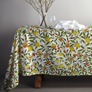 William Morris Pomegranate Lemons Vintage Pattern Tablecloth