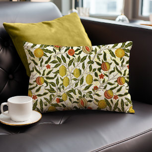 William Morris Pomegranate Lemons Yellow Fruits Lumbar Cushion