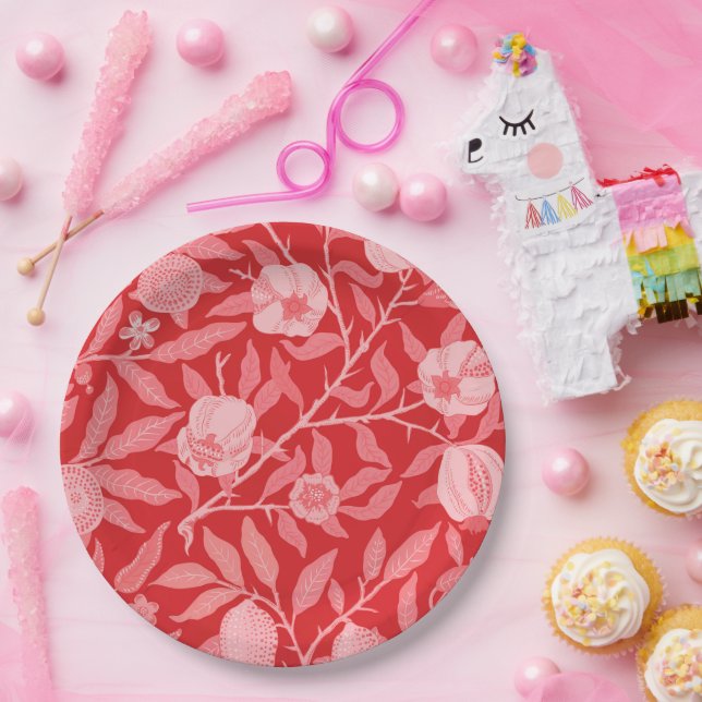 William Morris - Pomegranate Paper Plate (Party)