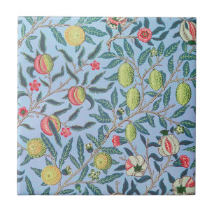 William Morris Pomegranate Pastel Fruit Pattern  Ceramic Tile