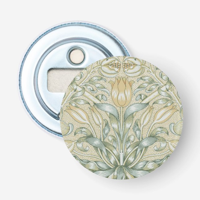 William Morris Pomegranate Pattern Antique Lily  Bottle Opener (Front)