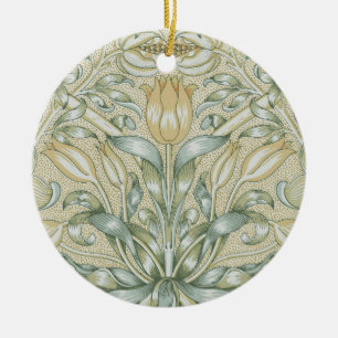 William Morris Pomegranate Pattern Antique Lily Ceramic Ornament