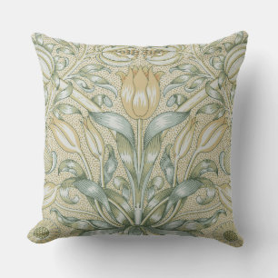 William Morris Pomegranate Pattern Antique Lily  Cushion