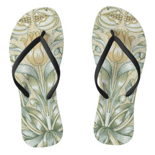 William Morris Pomegranate Pattern Antique Lily Thongs