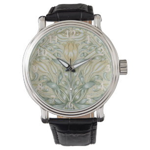 William Morris Pomegranate Pattern Antique Lily  Watch