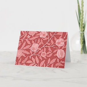 William Morris - Pomegranate (red) design Card