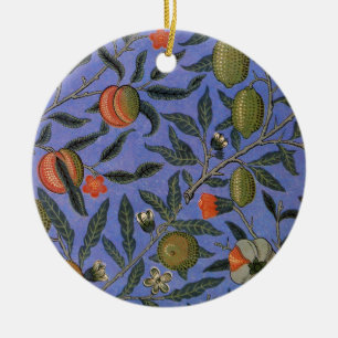 William Morris Pomegranate Wallpaper Ceramic Tree Decoration