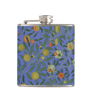 William Morris Pomegranate Wallpaper Hip Flask