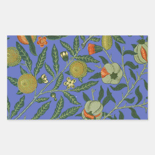 William Morris Pomegranate Wallpaper Rectangular Sticker