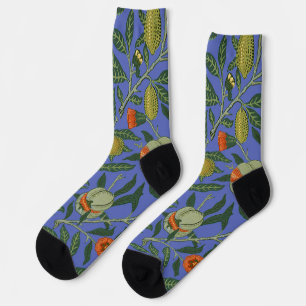 William Morris Pomegranate Wallpaper Socks