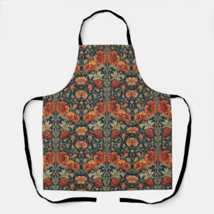 William Morris Poppies Floral Art Nouveau Pattern Apron
