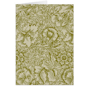 William Morris Poppy Classic Floral Green