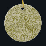 William Morris Poppy Classic Floral Green Ceramic Ornament<br><div class="desc">William Morris Company's Poppy wallpaper, a design of poppy flowers and foliage in a beautiful green tone. Colour woodblock print on paper; Designed by Mary (May) Morris; Published by Morris & Co. 1885. Wallpaper Sheet from a Set of Ten Wallpaper Sheets. Original from the Minneapolis Institute of Art william morris...</div>
