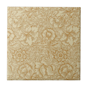 William Morris Poppy Floral Wallpaper Ceramic Tile